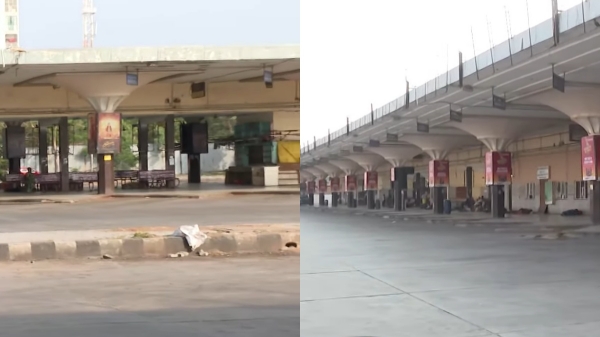 Koyambedu Bus Stand is deserted due to New Kilambakkam Bus Terminus in Chennai 