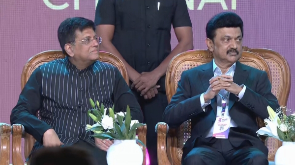 Union Minister piyush goyal praises cm stalin and trb rajaa in global investors meet