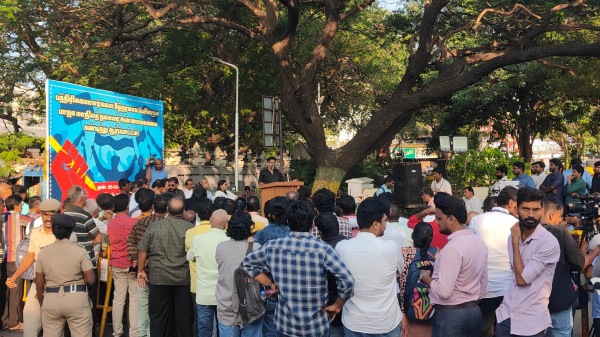 Journalists protested against Tamil Nadu BJP President Annamalai in Chennai 