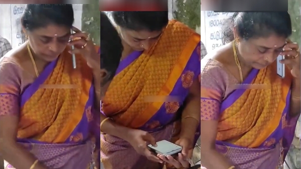 Ration employee continue her work despite hearing relative death news in phone Ration employee continue her work despite hearing relative death news in phone