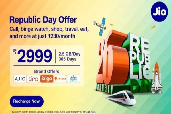 Jio’s annual recharge plan with Republic Day offer