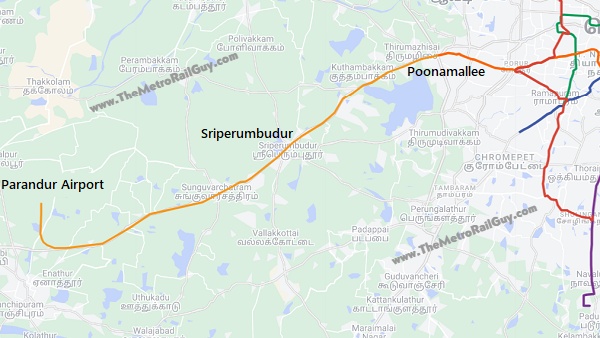 Report of Metro Rail service from Poonamallee to Parandur to Thirumazhisai and Sriperumbudur Report of Metro Rail service from Poonamallee to Parandur to Thirumazhisai and Sriperumbudur