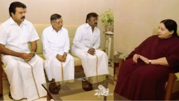 In 2011, Jayalalitha has put a condition that she should not say that Vijayakanth as Karuppu MGR 