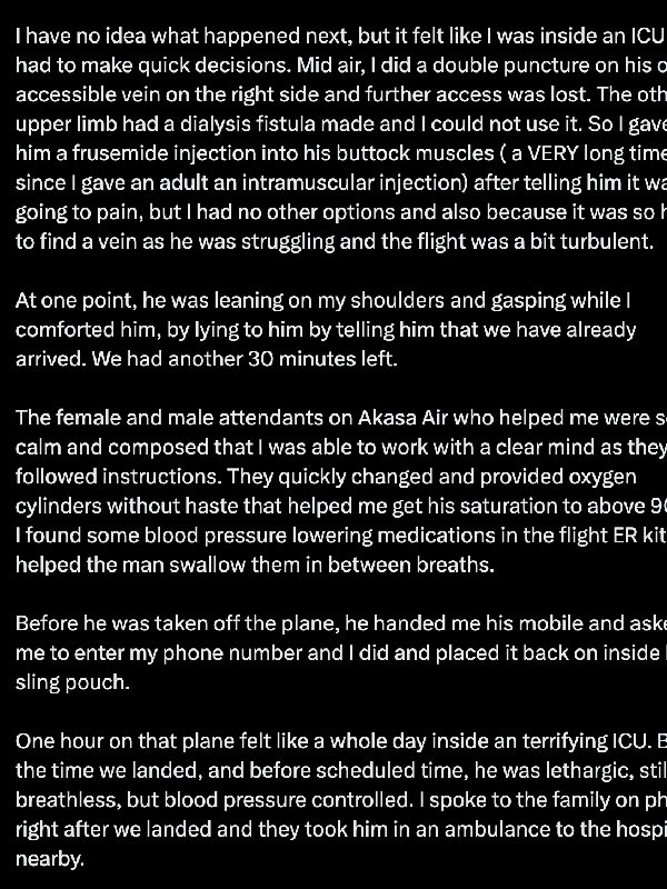 How doctor Cyriac Abby Philips saves Breathless man life in Mid air on Akasa flight? 