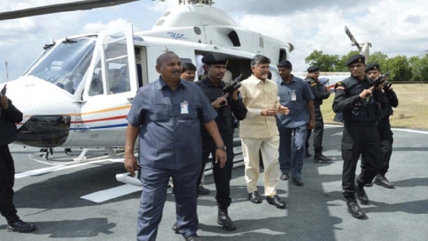 Helicopter carrying Chandrababu naidu deviates from route