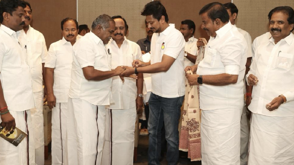  Udhayanidhi Stalin gifts gold rings to dmk executives in salem