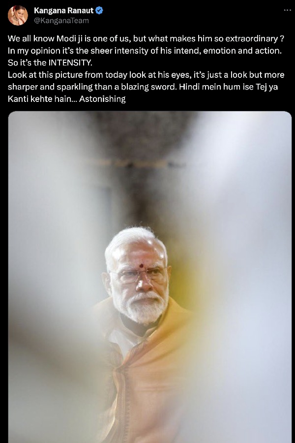 Look at his eyes its sharper and sparkling than a blazing sword, says Kanagana Ranaut 