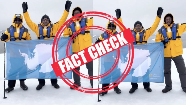 Fact check on 3 Tamilians celebrated the Ram Prana Pratishtai in Antartica 