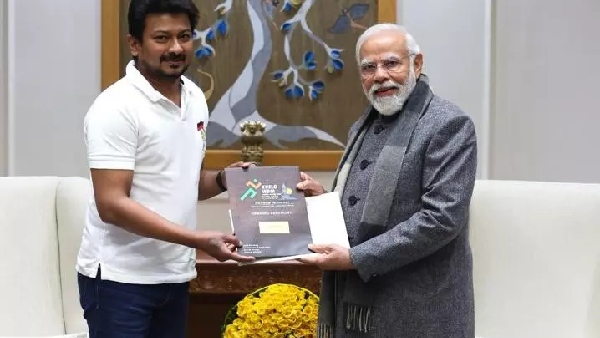 Look at this Udhyanidhi Stalin pointed out Pm modi about khelo India opening ceremony function 