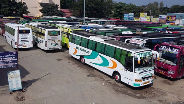 Minister Sivasankar instructs police to stop Omni buses from picking up passengers in Koyambedu Chennai 