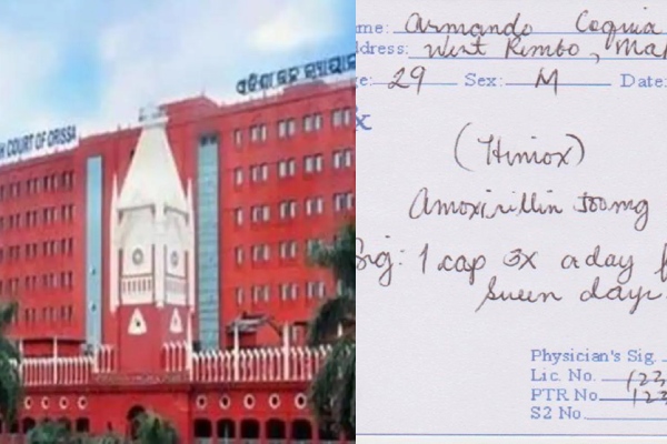 Odisha highcourt criticises Doctors handwriting in Prescription 