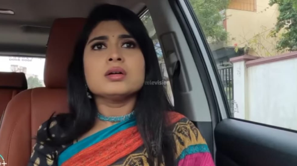 tamilum saraswathiyum serial January 8th episode Saraswathi tells Tamil about her suspicions Meghna