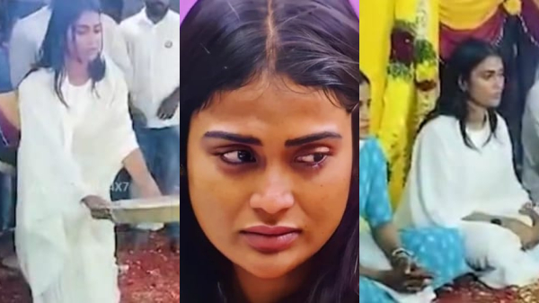 bigg boss 7 contestant Poornima paid tributes to Vijayakanth as the first thing she did after leaving Bigg Boss