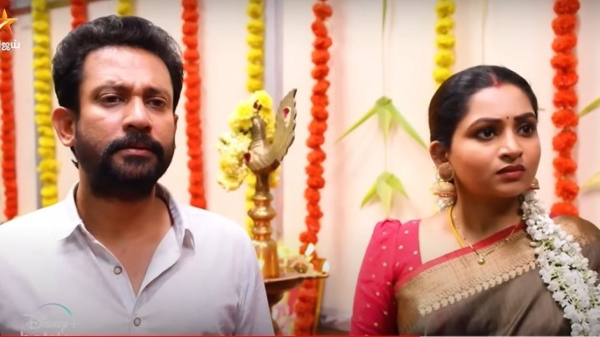 tamilum saraswathiyum serial January 18th episode Meghna spoke against Tamil