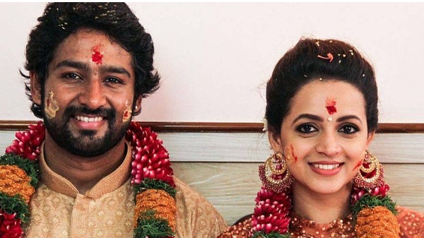Actress Bhavana and her huband 6th Wedding Anniversary