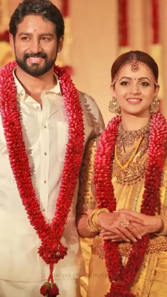 Actress Bhavana and her huband 6th Wedding Anniversary