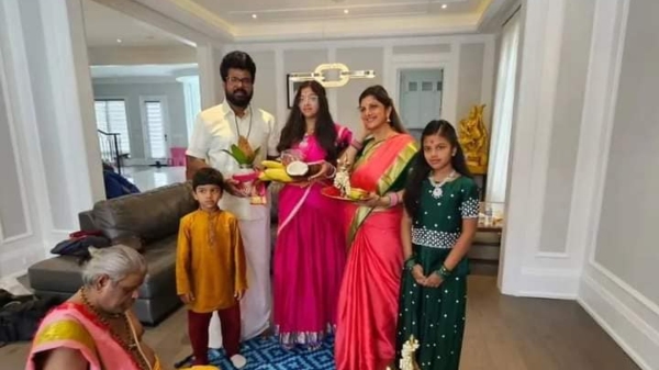 Actress Ramba is special in the house at family photo 