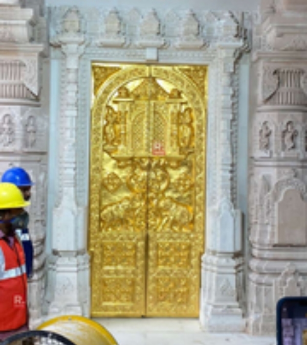 Ahead of Inauguration Ayodhya Ram Temple Golden gates photos released in internet Ahead of Inauguration Ayodhya Ram Temple Golden gates photos released in internet
