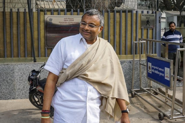 Congress senior leader P Chidambaram son Karti Chidambaram appears before ED for Chinese visa money laundering case 