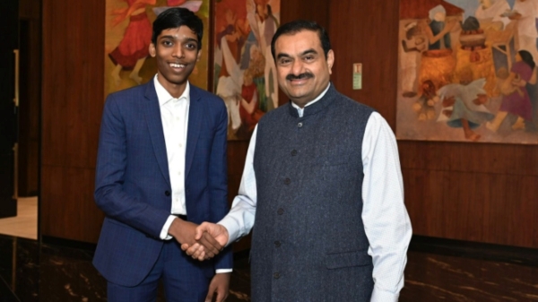 Gautam adani met chess Grandmaster, Adani group to back R Praggnanandhaa Gautam adani met chess Grandmaster, Adani group to back R Praggnanandhaa