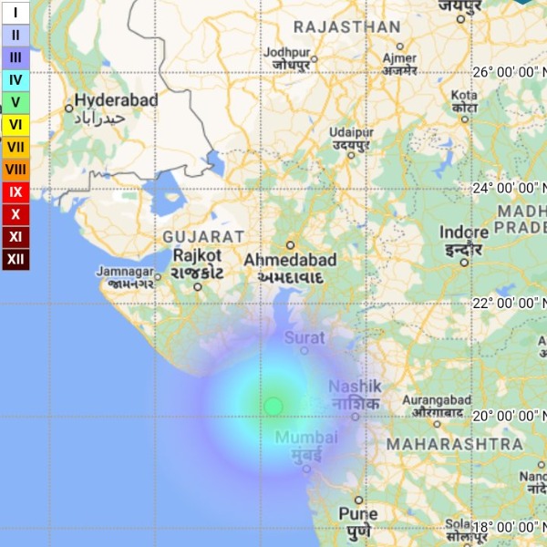 Earthquake in Arabian Sea near Mumbai, 4.1 Magnitude in Richter scale 