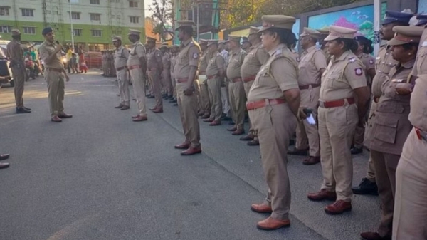Heavy police protection all over Tamil Nadu, especially in Chennai ahead of Kaanum Pongal Heavy police protection all over Tamil Nadu, especially in Chennai ahead of Kaanum Pongal