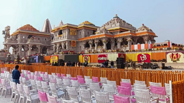 Ayodhya Ram temple kumbhabhishekham is held today Sarju river has attracted peoples attention 