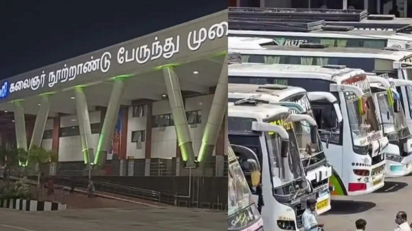  What happened early in the morning at the Kilaampakkam Bus Stand? Travelers struggled for many reasons 