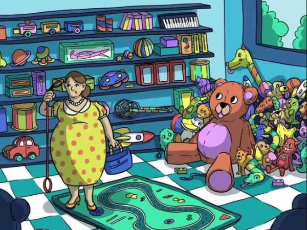 Optical Illusion: Find the dog in the group of dolls 