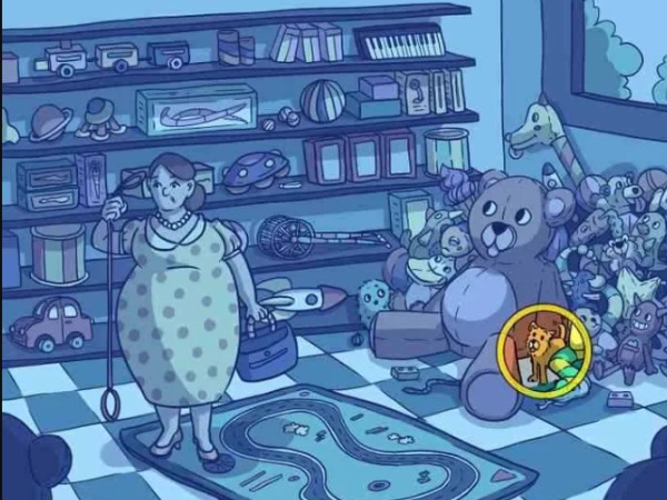 Optical Illusion: Find the dog in the group of dolls 