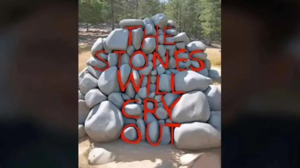 Optical Illusion: What is the message hide in rocks? 