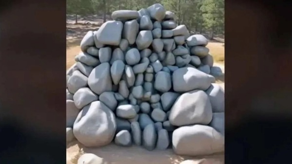 Optical Illusion: What is the message hide in rocks? 