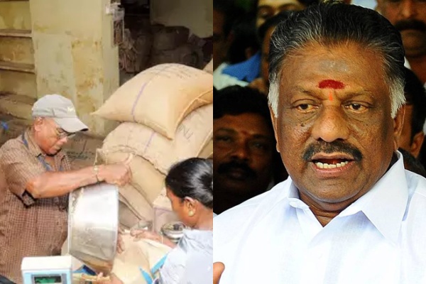 OPS condemn the TN govt for not sending the goods to fair price shops with proper weight 