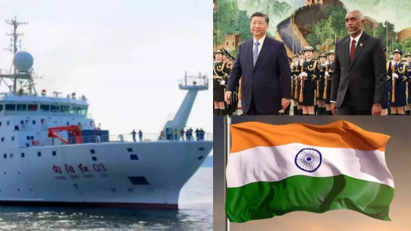  What is the Maldives explanation of Chinese spy ship docking in island nation