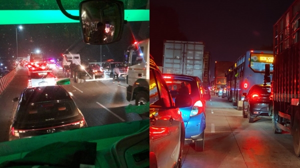 Complete chaos on Bengaluru-Hosur Road on the very first day of 2024