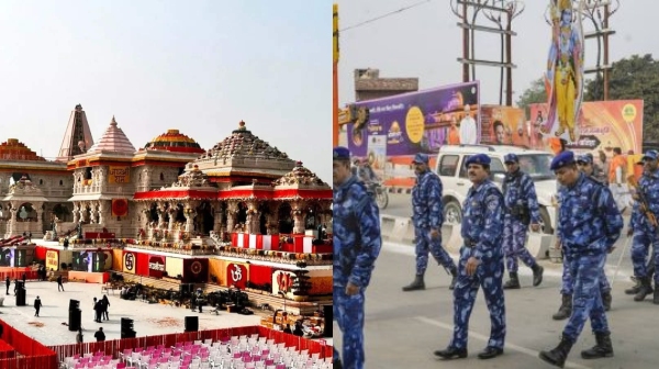 Security arrangements have been intensified in Ayodhya on the occasion of the Ram Temple kumbhabhishekham Security arrangements have been intensified in Ayodhya on the occasion of the Ram Temple kumbhabhishekham