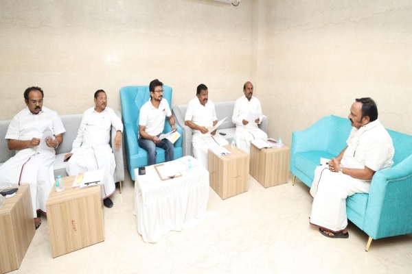  DMK Election Coordination Committee consults DMK executives of Coimbatore and Salem districts