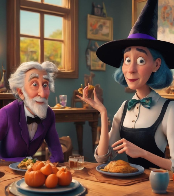 Short story for kids in Tamil :The Orange Witch