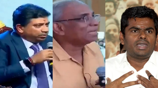  Minister Palanivel Thiagarajan heatedly argued with Elder Man who raises question about Language policy, annamalai Condemns