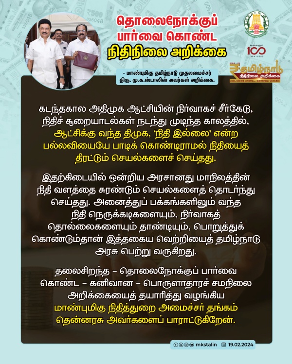 How is the TN Budget 2024-25 ? Analysis by Anand Srinivasan 