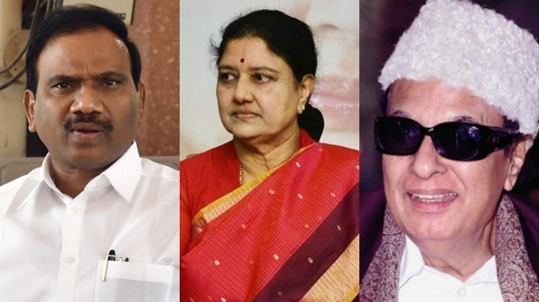 Sasikala severely attacked DMK MP A Raja who criticized MGR 