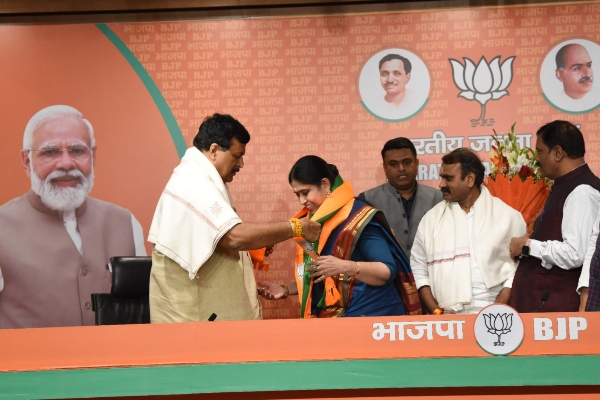 Why did Vijayadharani join BJP? 