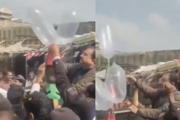 Condom-Shaped Balloons Flown in Pakistan as a part of election Victory celebrations Condom-Shaped Balloons Flown in Pakistan as a part of election Victory celebrations
