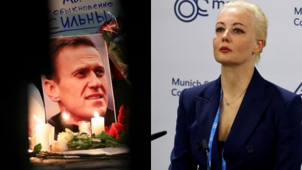 What is the first post of Putin Critic Alexei Navalny Wife After her Husbands Death 