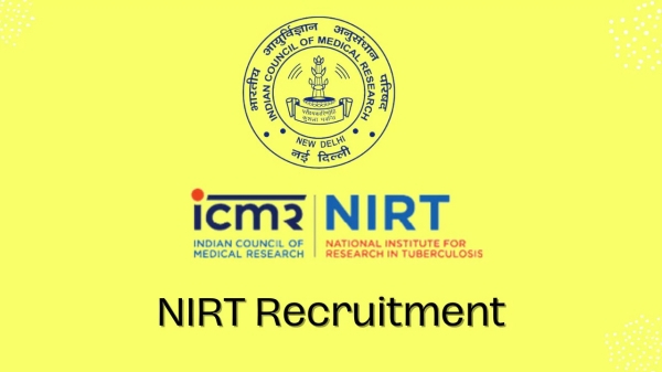 Chennai ICMR NIRT recruitment 2024 for various including project Research Scientist and Data Entry Operator