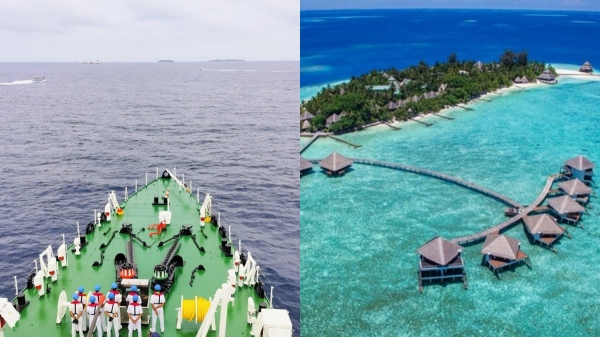 Indian warships and aircraft went to Maldives for Dosti exercise 