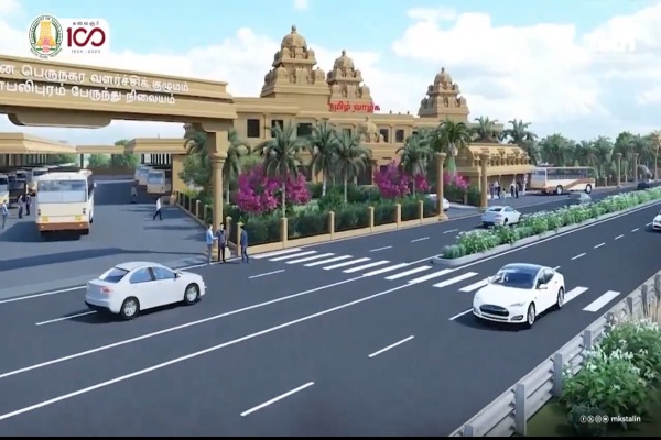 Why the new Mahabalipuram massive bus stand gets appreciation for its Pallava style architecture? 