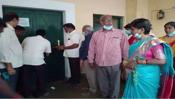 HRCE deparment officials sealed BJP election office at Mylapore in Chennai 