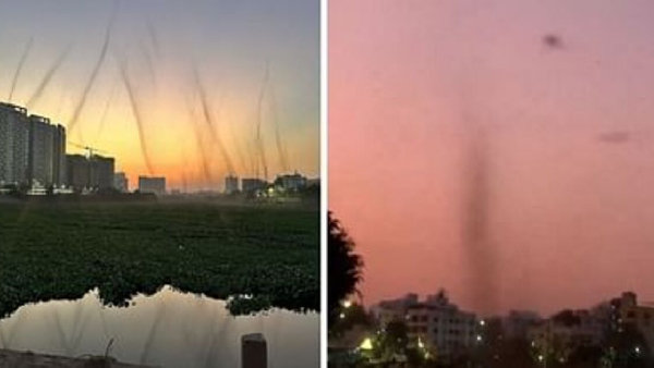 Netizens shocked to see Mosquito tornado swirls over Pune river 