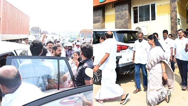 Kanimozhi sent the college student who was involved in an accident to the hospital by car 